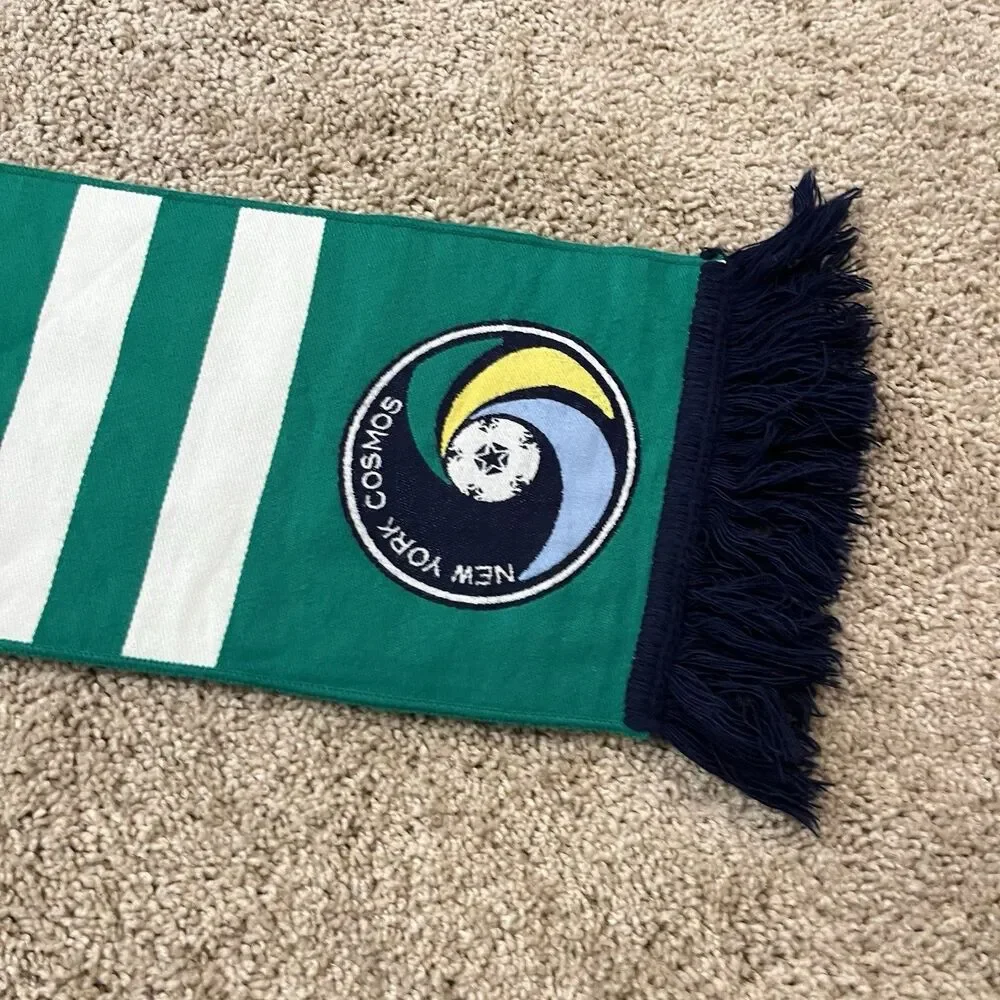NY Cosmos Coney Island Soccer Team Vintage Green Blue Scarf